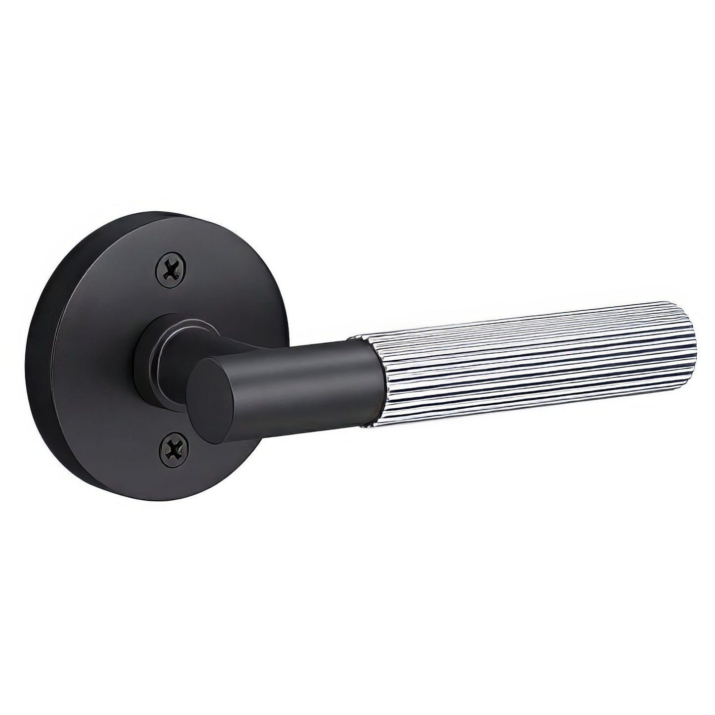 Sure-Loc AP100-RD-GRIP-SKN Straight Knurled Grip Dummy Door Lever with Aspra Round Rosette.