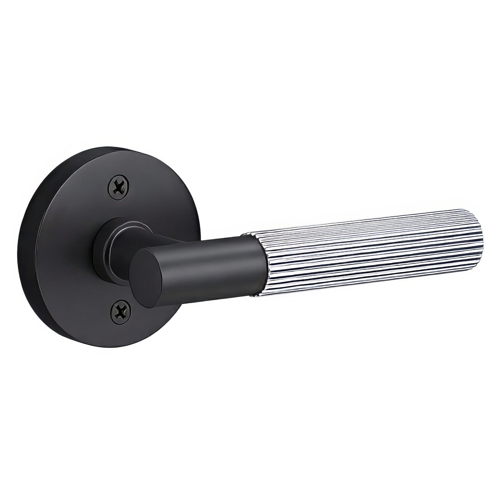 Sure-Loc AP100-RD-GRIP-SKN Straight Knurled Grip Dummy Door Lever with Aspra Round Rosette.