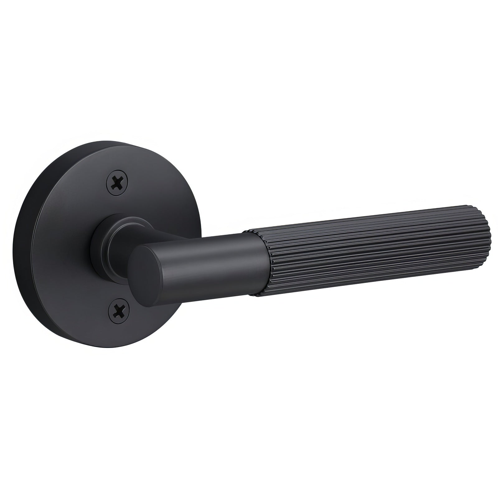 Sure-Loc AP100-RD-GRIP-SKN Straight Knurled Grip Dummy Door Lever with Aspra Round Rosette.
