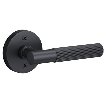 Sure-Loc AP100-RD-GRIP-SKN Straight Knurled Grip Dummy Door Lever with Aspra Round Rosette.