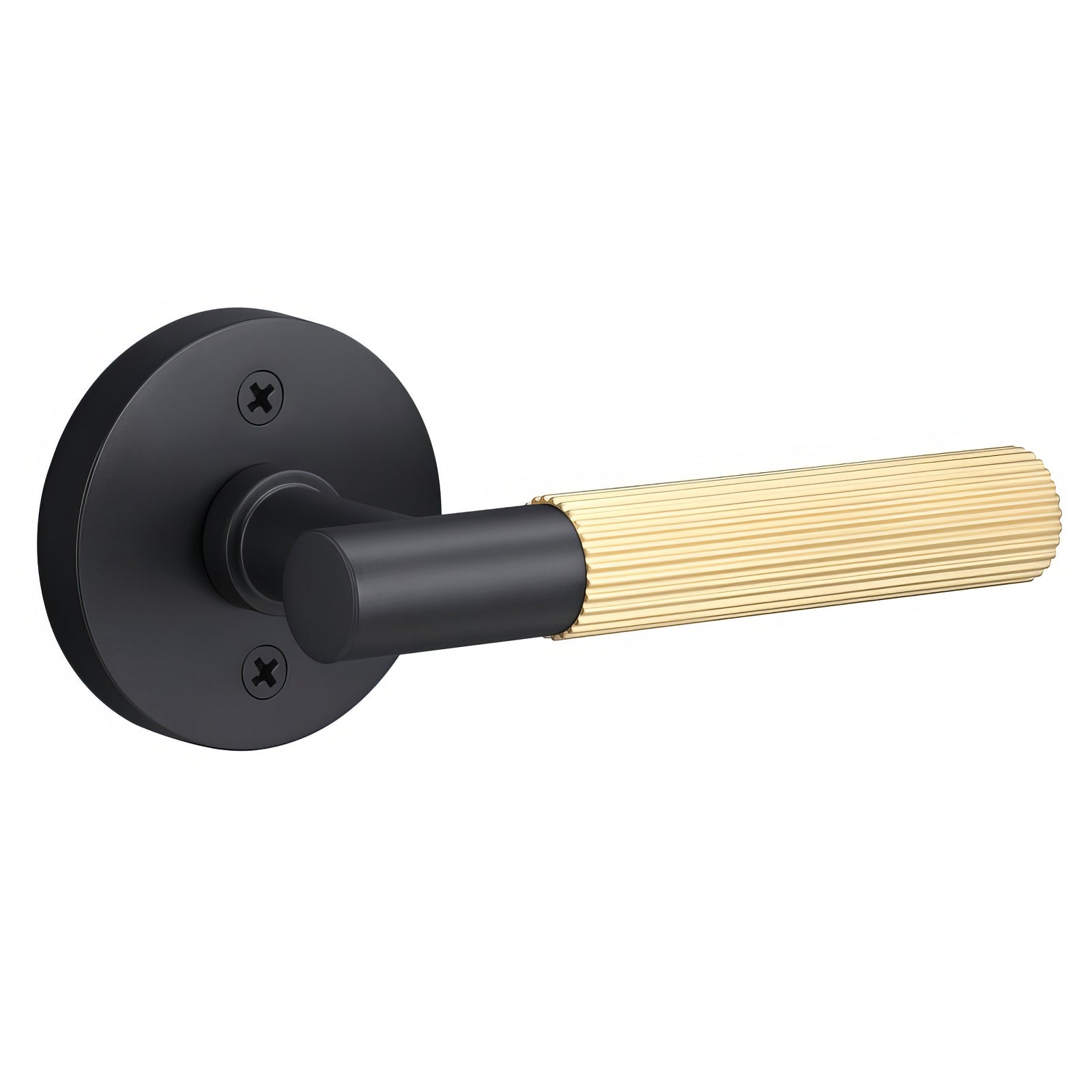 Sure-Loc AP100-RD-GRIP-SKN Straight Knurled Grip Dummy Door Lever with Aspra Round Rosette.