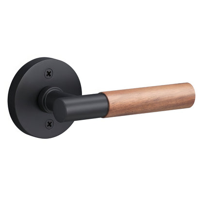 Sure-Loc AP100-RD-GRIP-WN Walnut Grip Dummy Door Lever with Aspra Round Rosette.