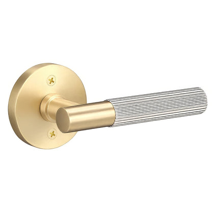 Sure-Loc AP100-RD-GRIP-SKN Straight Knurled Grip Dummy Door Lever with Aspra Round Rosette.