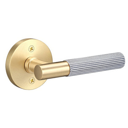 Sure-Loc AP100-RD-GRIP-SKN Straight Knurled Grip Dummy Door Lever with Aspra Round Rosette.