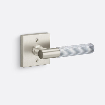 Sure-Loc AP100-SQ-GRIP-KN Straight Knurled Grip Dummy Door Lever with Aspra Square Rosette.