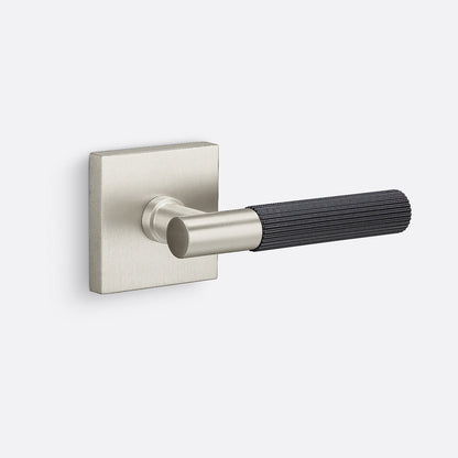 Sure-Loc AP100-SQ-GRIP-KN Straight Knurled Grip Dummy Door Lever with Aspra Square Rosette.