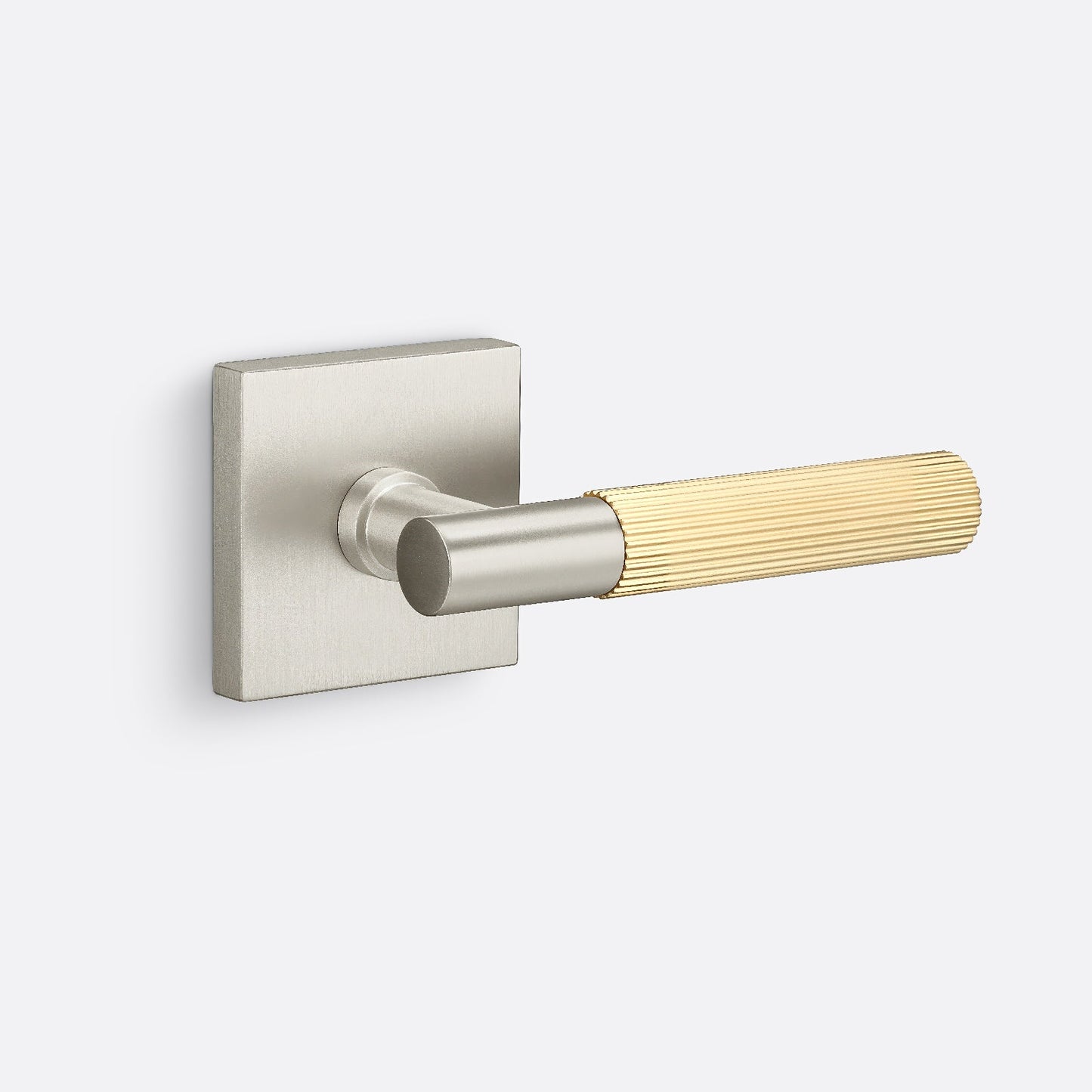 Sure-Loc AP100-SQ-GRIP-KN Straight Knurled Grip Dummy Door Lever with Aspra Square Rosette.