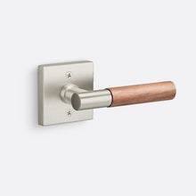 Sure-Loc AP100-SQ-GRIP-WN Walnut Grip Dummy Door Lever with Aspra Square Rosette.