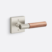 Sure-Loc AP100-SQ-GRIP-WN Walnut Grip Dummy Door Lever with Aspra Square Rosette.