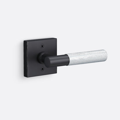 Sure-Loc AP100-SQ-GRIP-KN Knurled Grip Dummy Door Lever with Aspra Square Rosette.