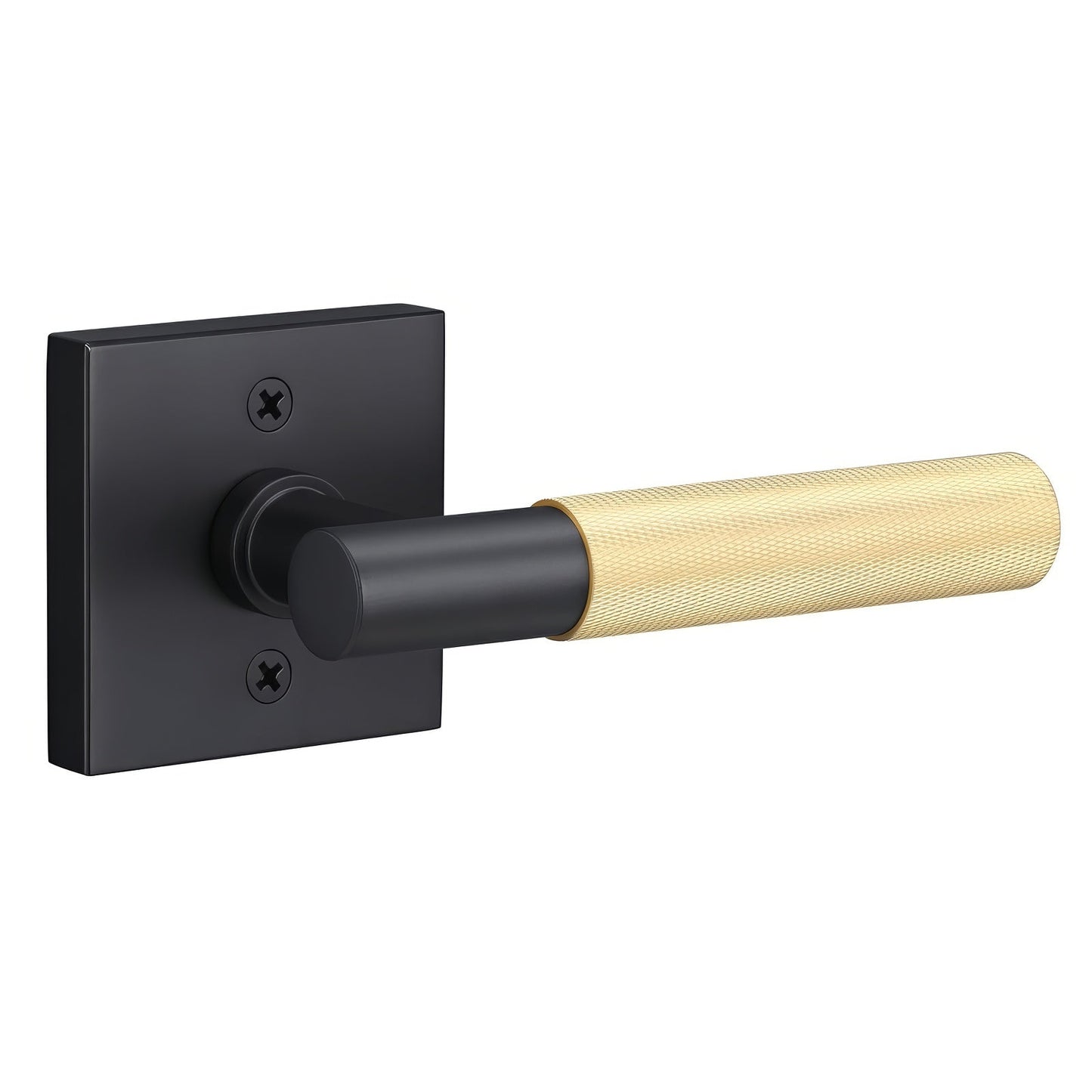 Sure-Loc AP100-SQ-GRIP-KN Knurled Grip Dummy Door Lever with Aspra Square Rosette.