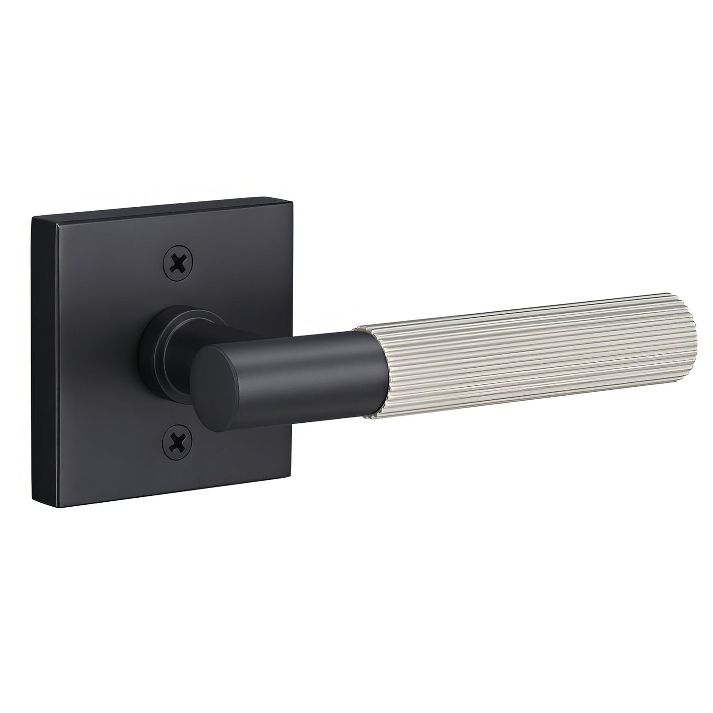 Sure-Loc AP100-SQ-GRIP-KN Straight Knurled Grip Dummy Door Lever with Aspra Square Rosette.