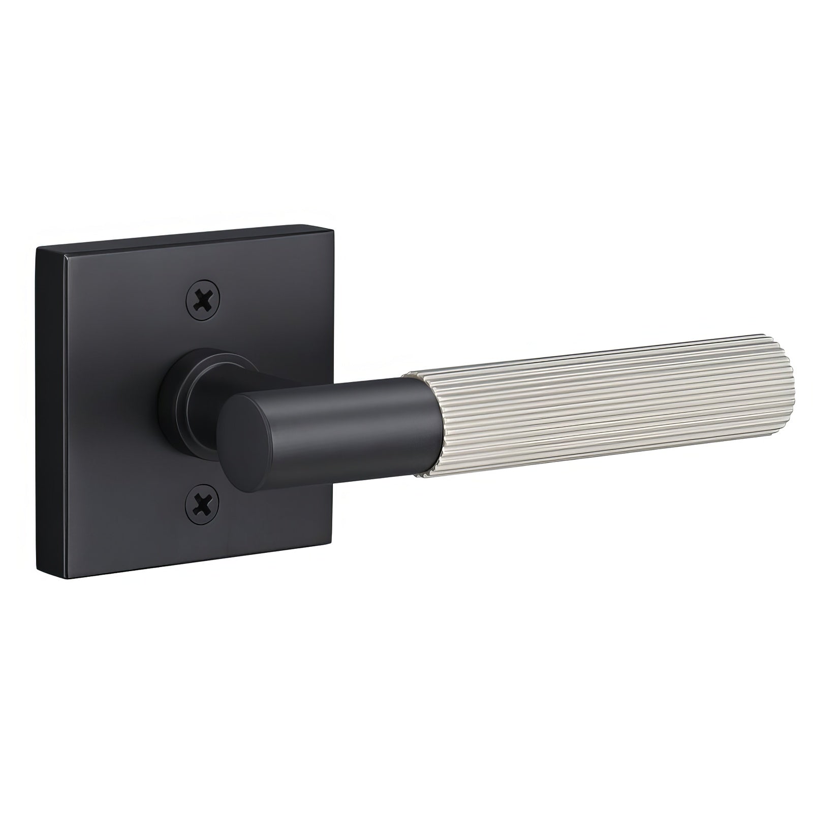Sure-Loc AP100-SQ-GRIP-KN Straight Knurled Grip Dummy Door Lever with Aspra Square Rosette.