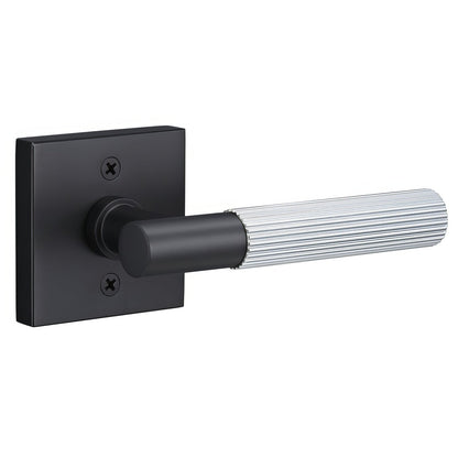 Sure-Loc AP100-SQ-GRIP-KN Straight Knurled Grip Dummy Door Lever with Aspra Square Rosette.