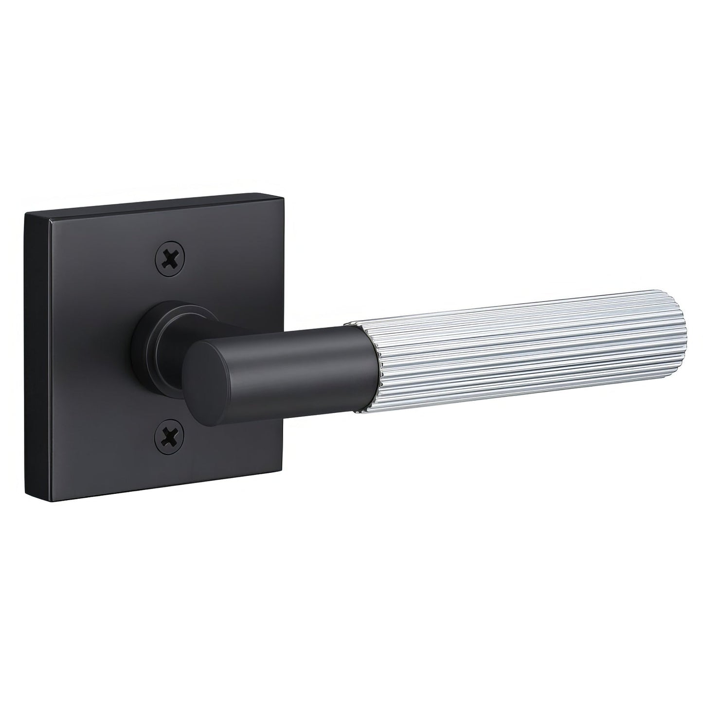 Sure-Loc AP100-SQ-GRIP-KN Straight Knurled Grip Dummy Door Lever with Aspra Square Rosette.