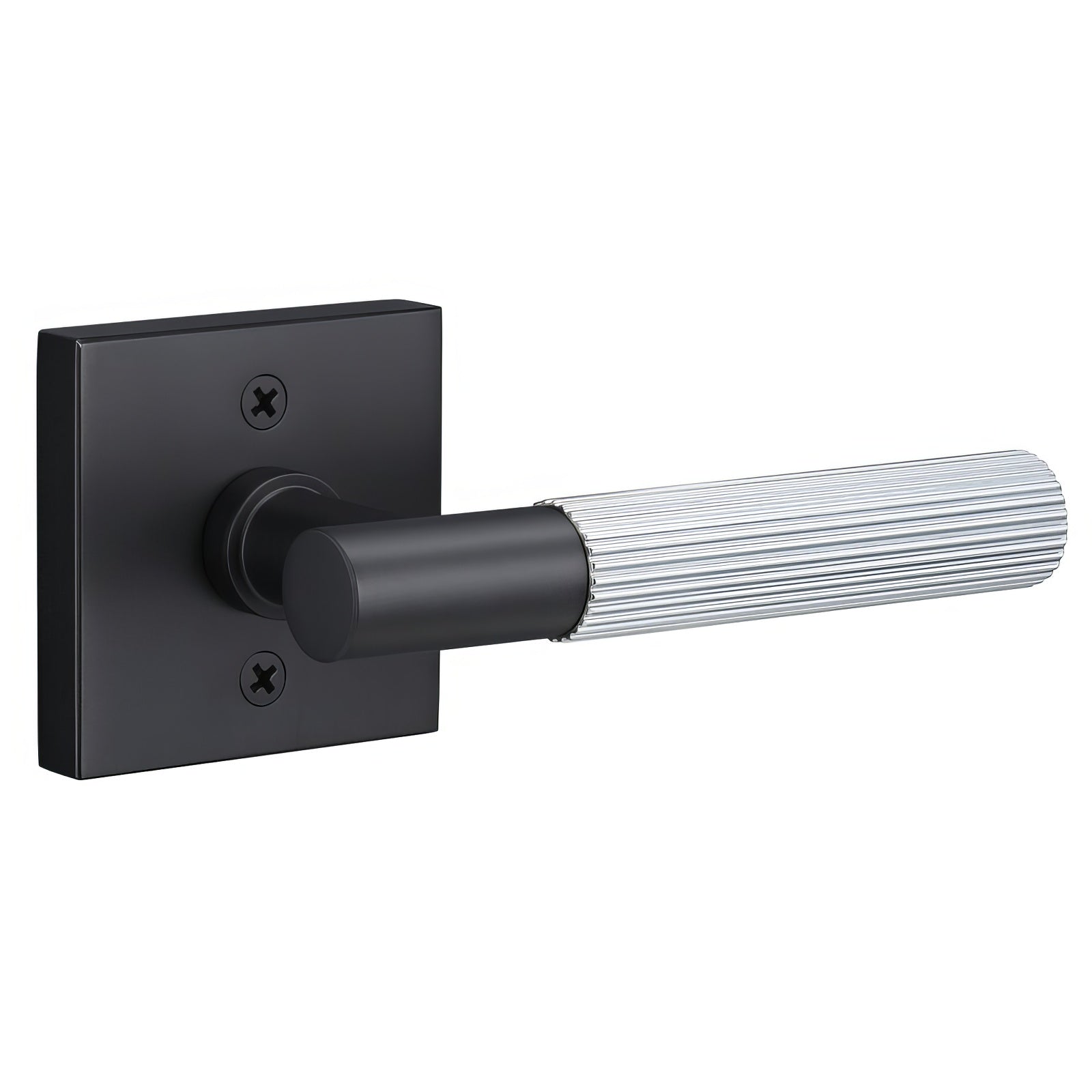 Sure-Loc AP100-SQ-GRIP-KN Straight Knurled Grip Dummy Door Lever with Aspra Square Rosette.