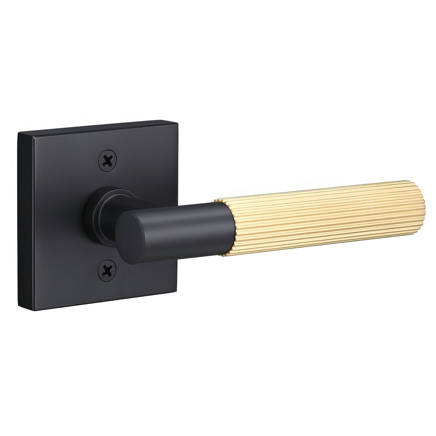 Sure-Loc AP100-SQ-GRIP-KN Straight Knurled Grip Dummy Door Lever with Aspra Square Rosette.