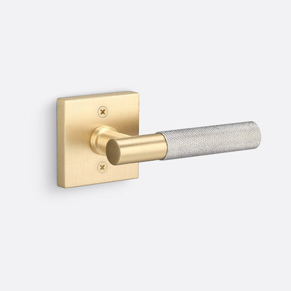 Sure-Loc AP100-SQ-GRIP-KN Knurled Grip Dummy Door Lever with Aspra Square Rosette.