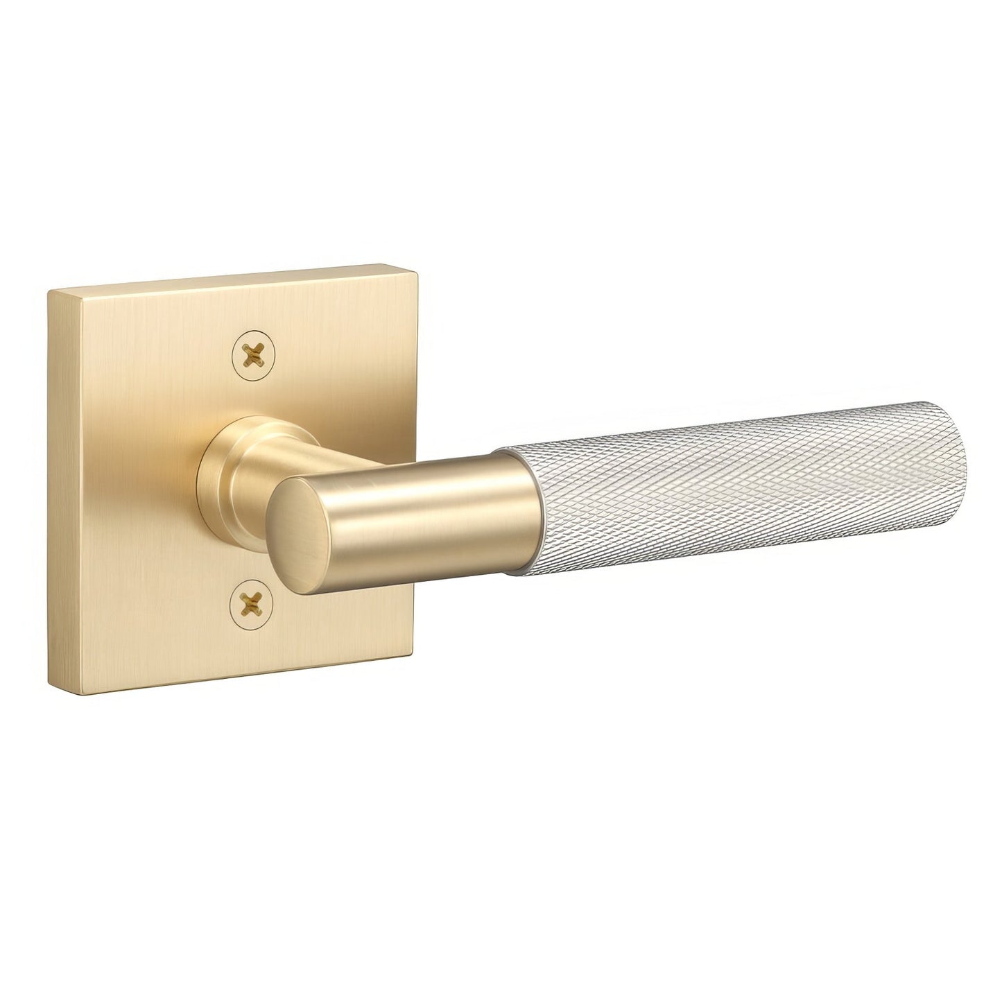 Sure-Loc AP100-SQ-GRIP-KN Knurled Grip Dummy Door Lever with Aspra Square Rosette.