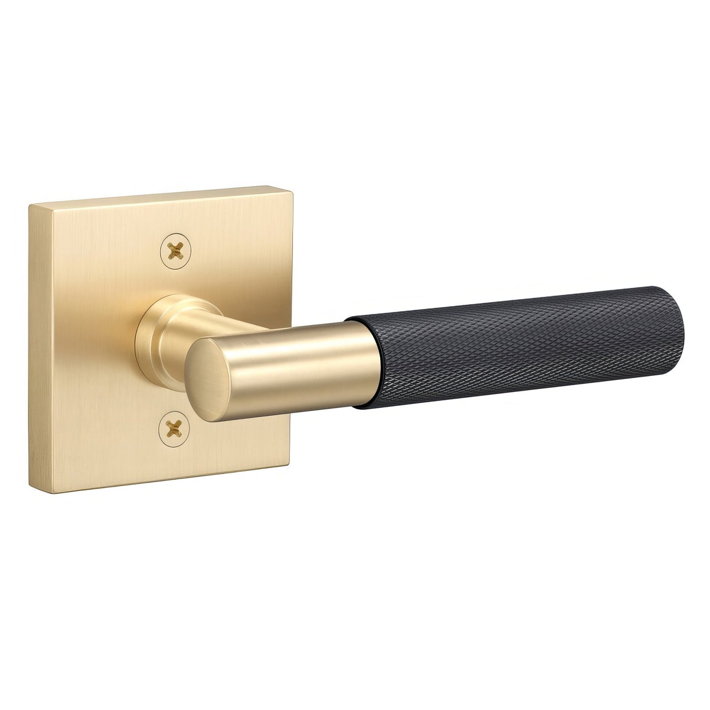 Sure-Loc AP100-SQ-GRIP-KN Knurled Grip Dummy Door Lever with Aspra Square Rosette.