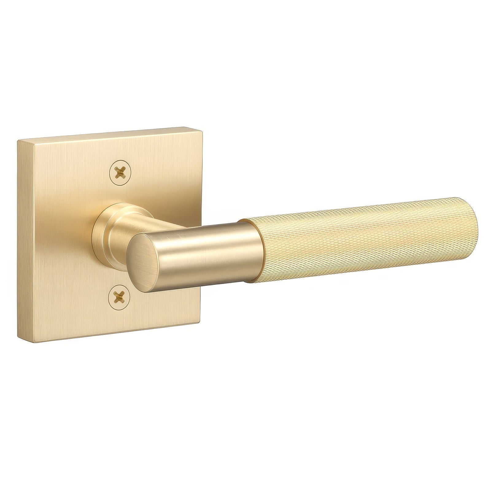 Sure-Loc AP100-SQ-GRIP-KN Knurled Grip Dummy Door Lever with Aspra Square Rosette.