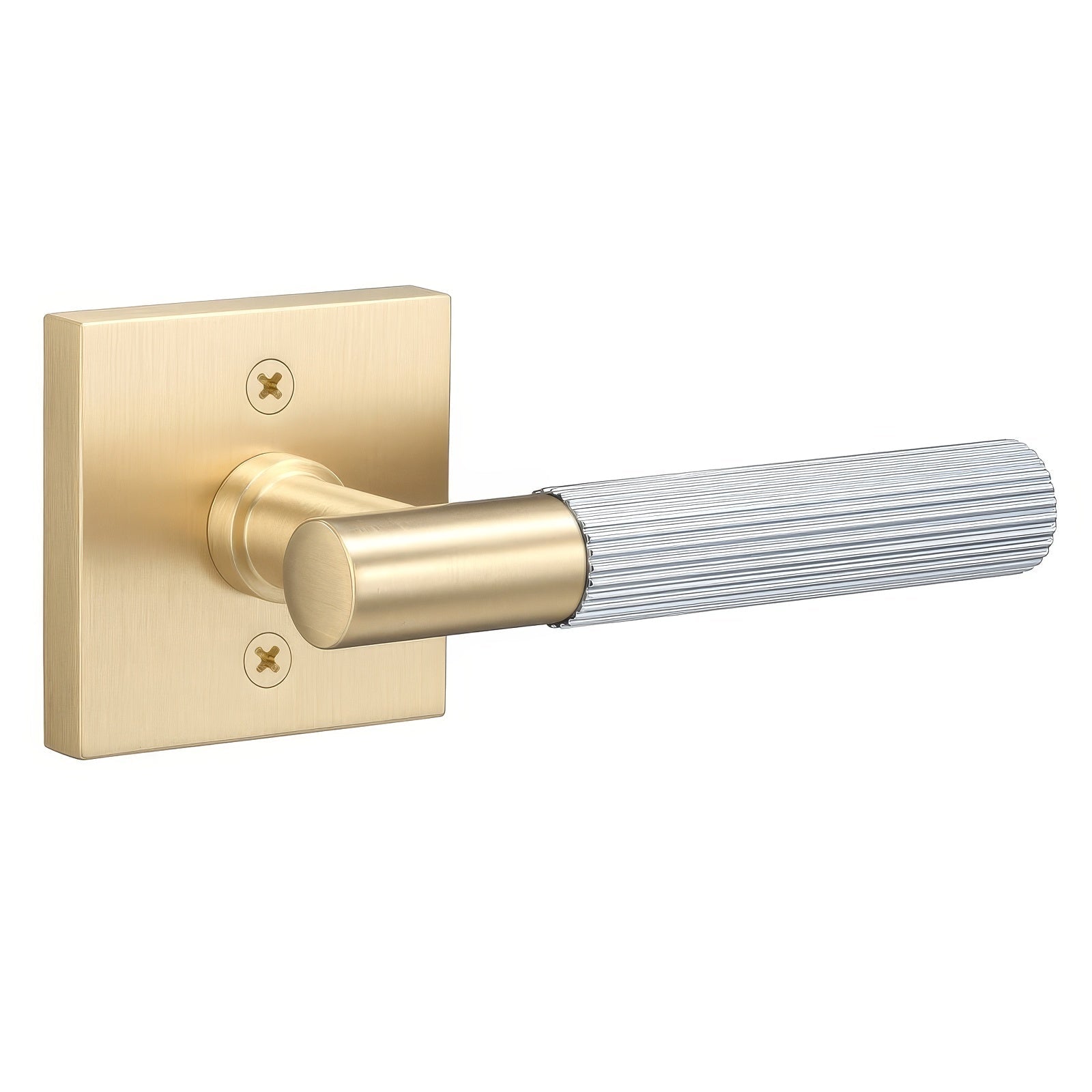 Sure-Loc AP100-SQ-GRIP-KN Straight Knurled Grip Dummy Door Lever with Aspra Square Rosette.