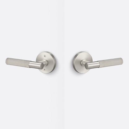 Sure-Loc AP101-RD-GRIP-KN Straight Knurled Grip Passage Door Lever with Aspra Round Rosette.