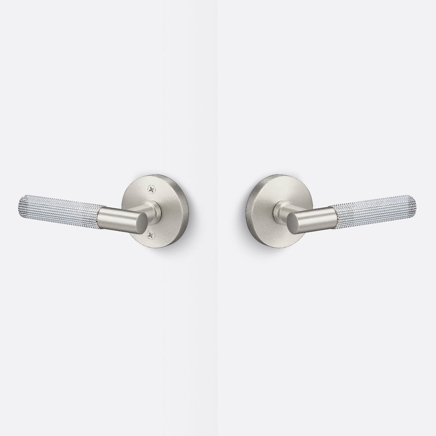 Sure-Loc AP101-RD-GRIP-KN Straight Knurled Grip Passage Door Lever with Aspra Round Rosette.