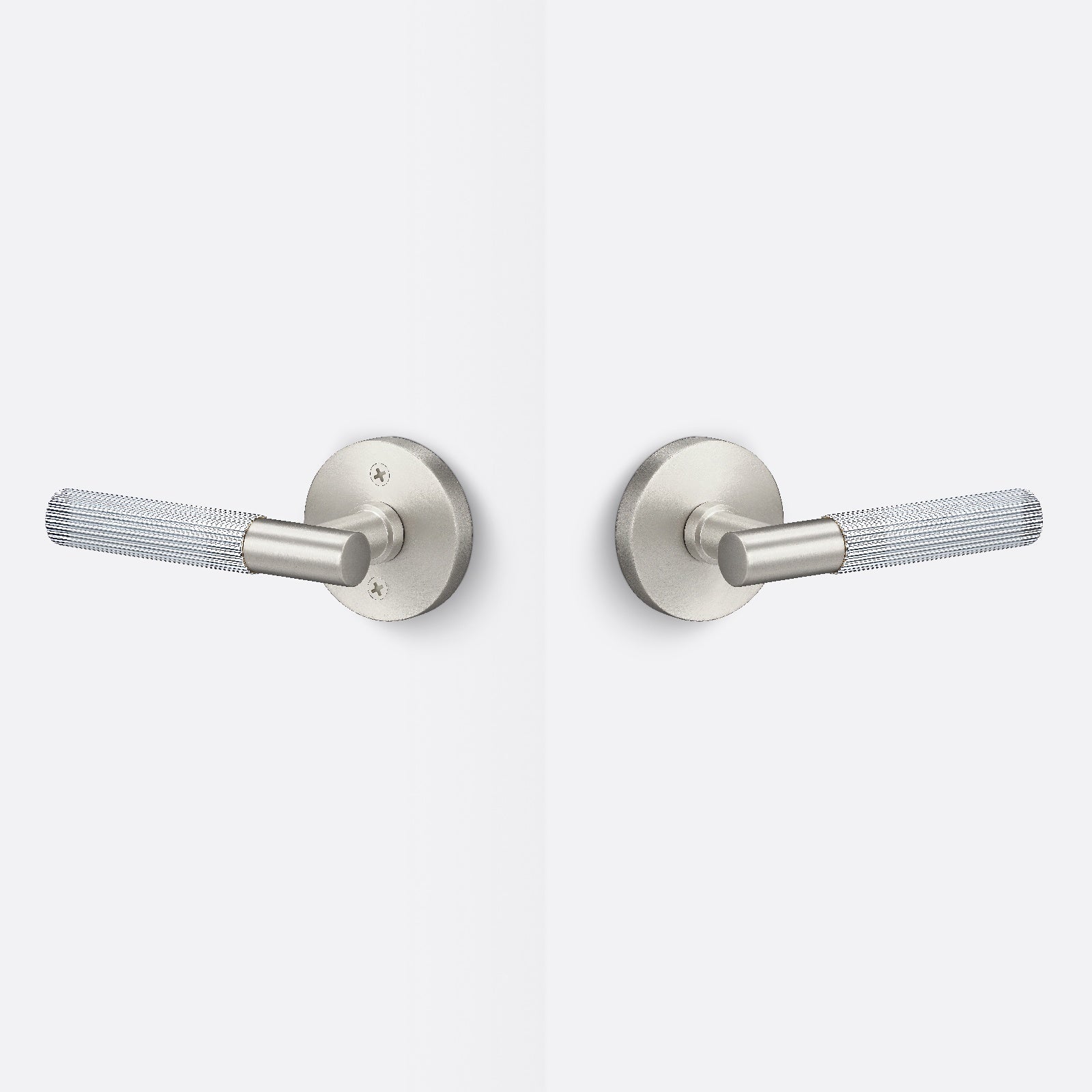 Sure-Loc AP101-RD-GRIP-KN Straight Knurled Grip Passage Door Lever with Aspra Round Rosette.