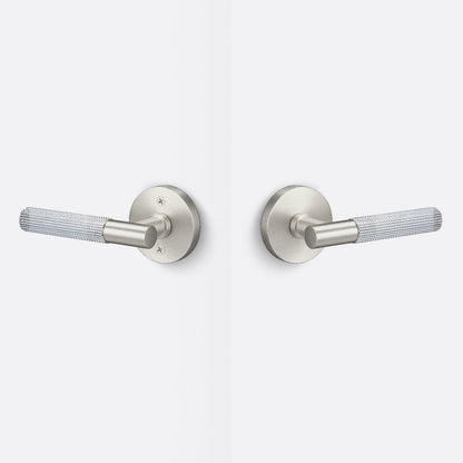 Sure-Loc AP101-RD-GRIP-KN Straight Knurled Grip Passage Door Lever with Aspra Round Rosette.