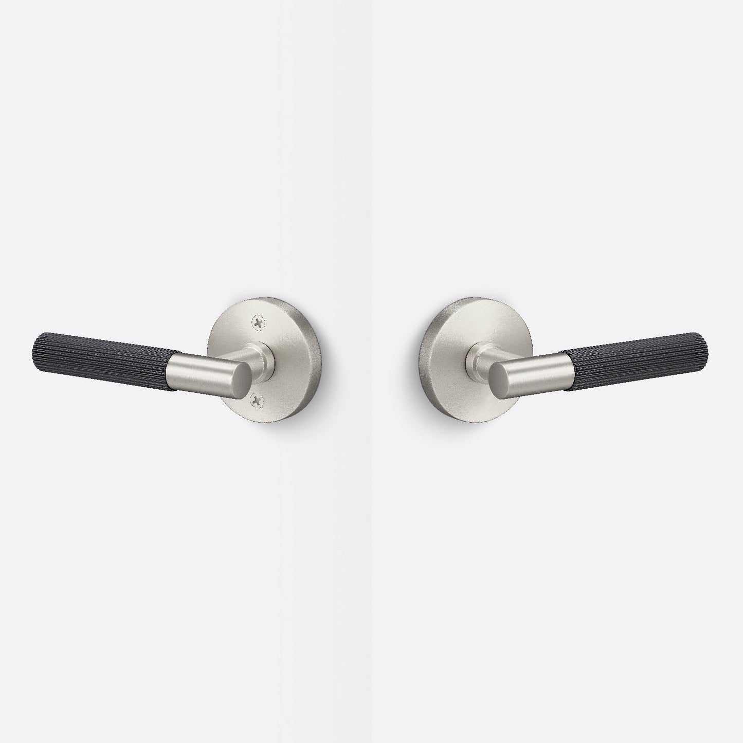 Sure-Loc AP101-RD-GRIP-KN Straight Knurled Grip Passage Door Lever with Aspra Round Rosette.