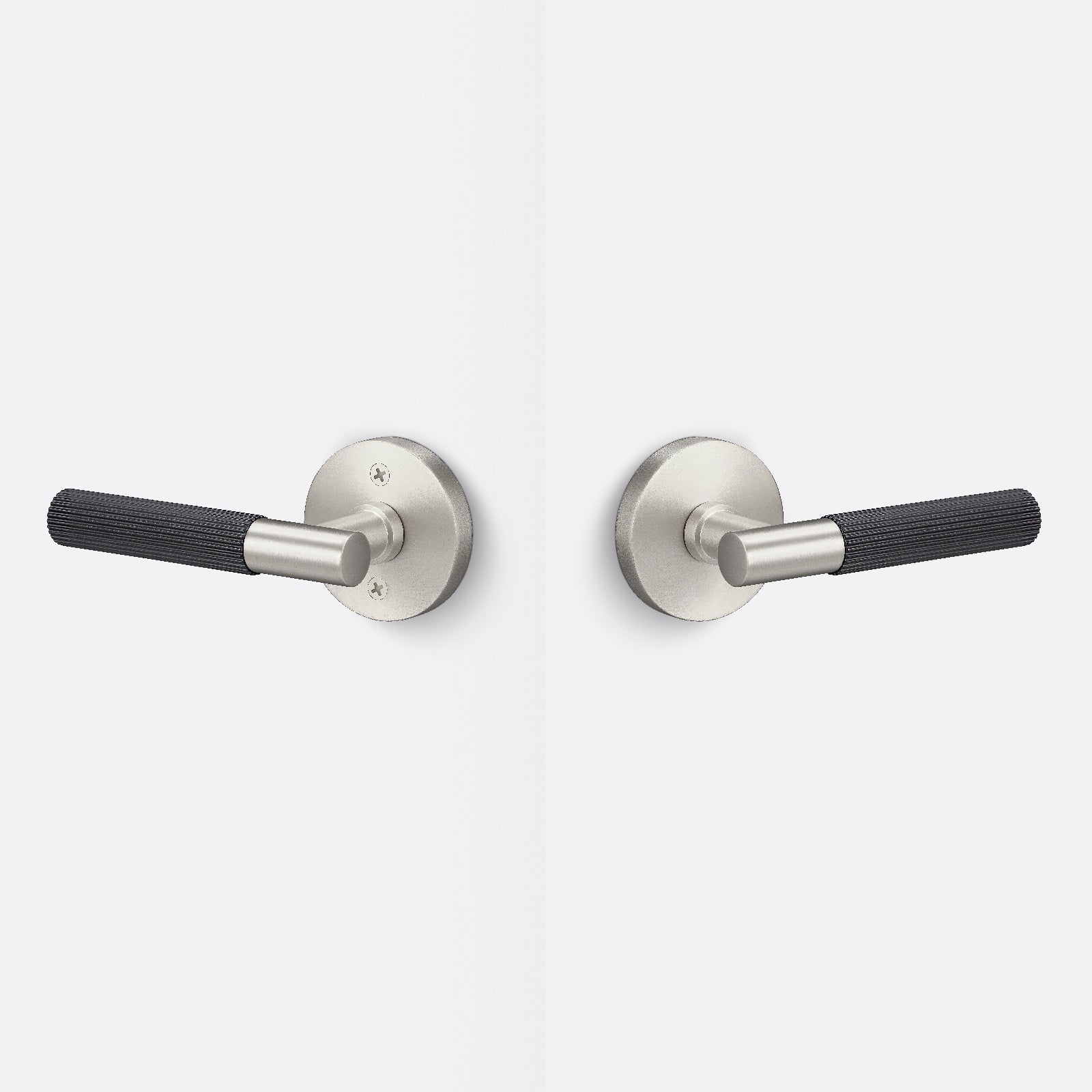 Sure-Loc AP101-RD-GRIP-KN Straight Knurled Grip Passage Door Lever with Aspra Round Rosette.