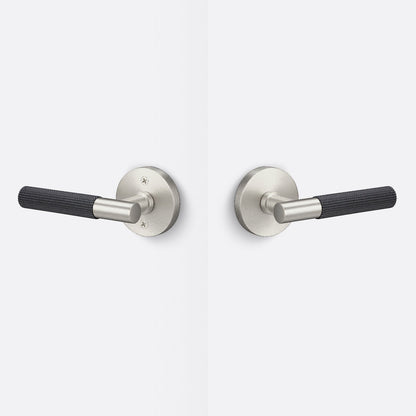 Sure-Loc AP101-RD-GRIP-KN Straight Knurled Grip Passage Door Lever with Aspra Round Rosette.