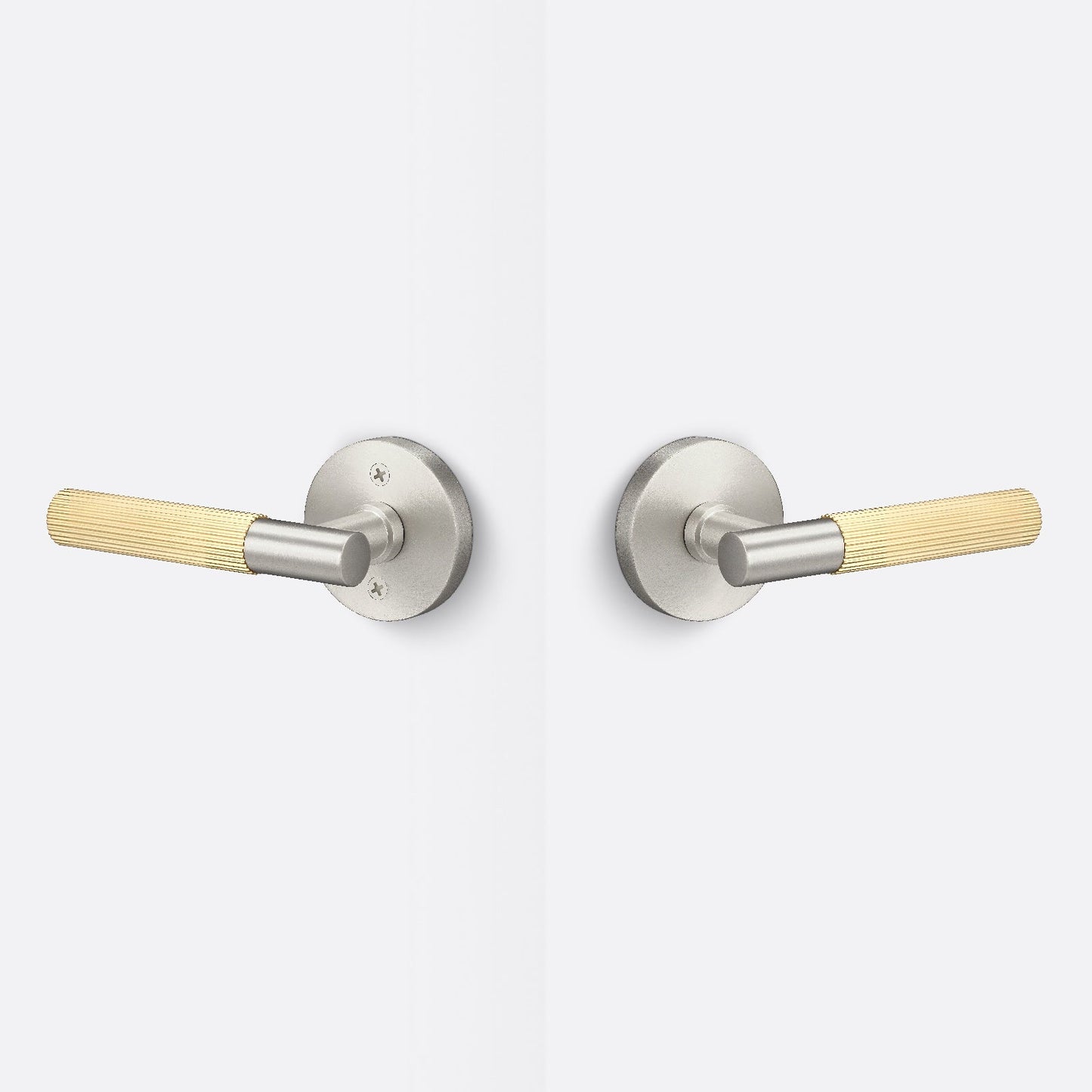Sure-Loc AP101-RD-GRIP-KN Straight Knurled Grip Passage Door Lever with Aspra Round Rosette.