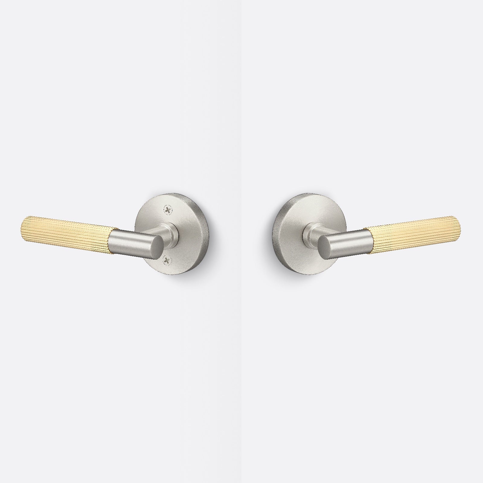 Sure-Loc AP101-RD-GRIP-KN Straight Knurled Grip Passage Door Lever with Aspra Round Rosette.
