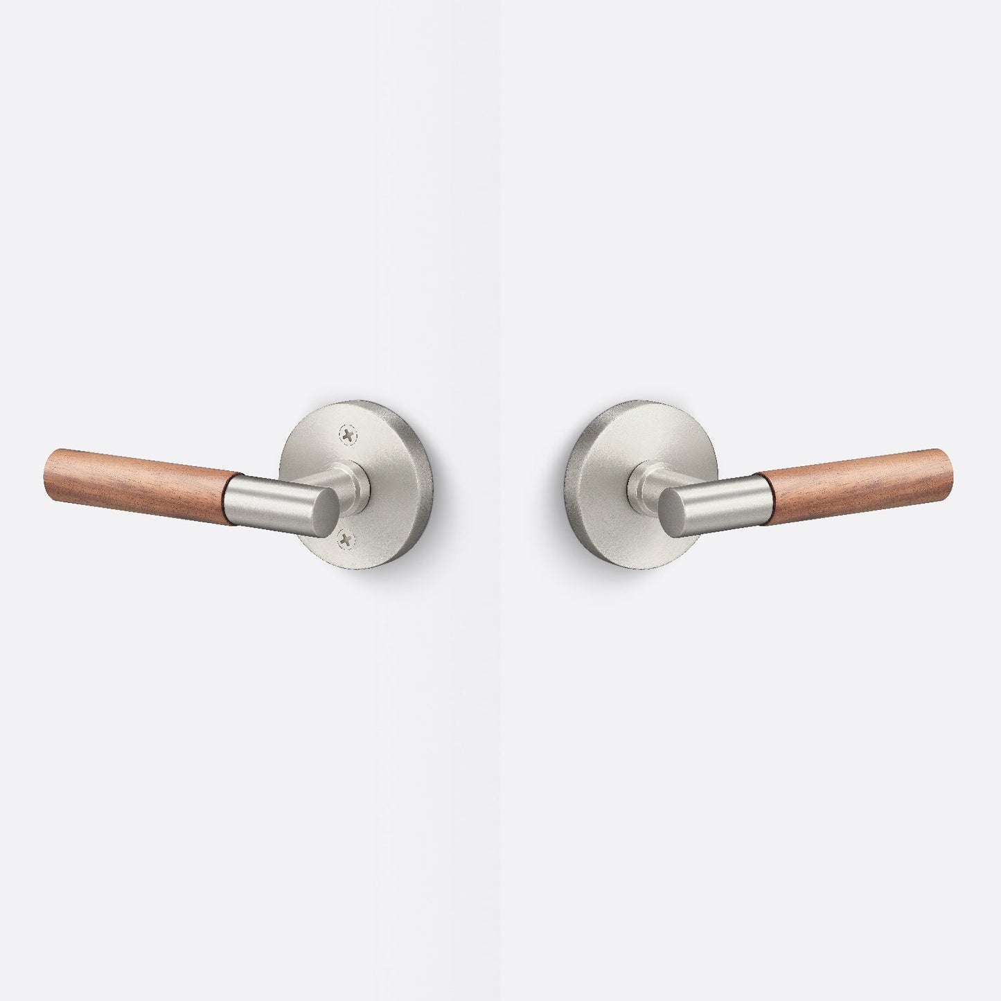 Sure-Loc AP101-RD-GRIP-WN Walnut Grip Passage Door Lever with Aspra Round Rosette