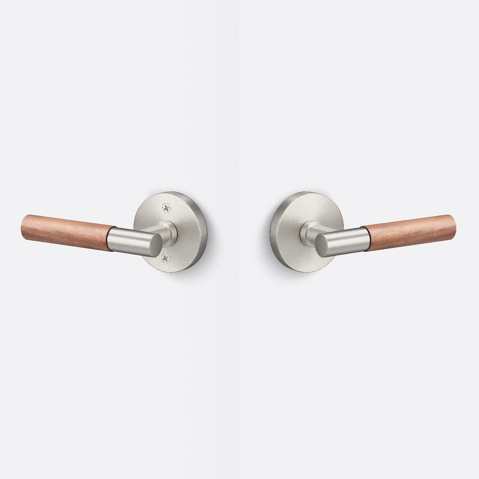 Sure-Loc AP101-RD-GRIP-WN Walnut Grip Passage Door Lever with Aspra Round Rosette
