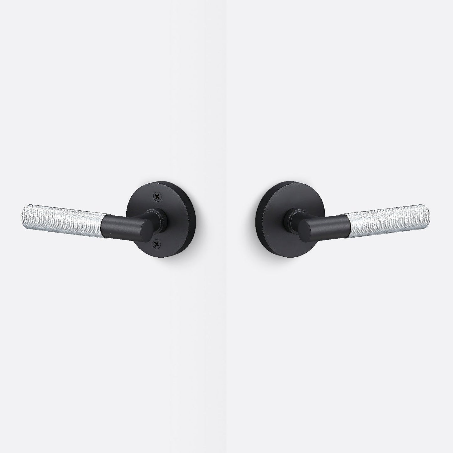 Sure-Loc AP101-RD-GRIP-KN Knurled Grip Passage Door Lever with Aspra Round Rosette.