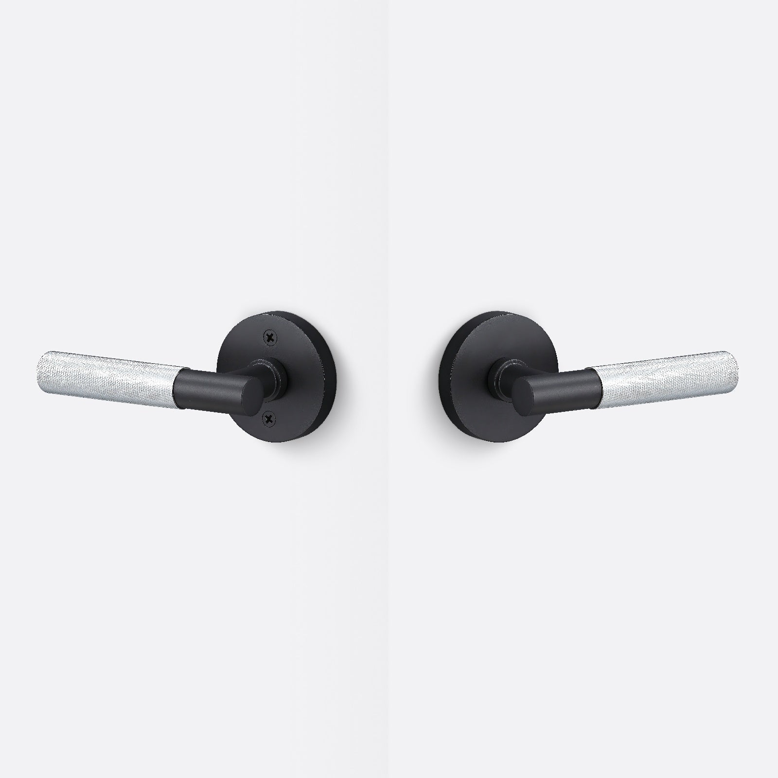 Sure-Loc AP101-RD-GRIP-KN Knurled Grip Passage Door Lever with Aspra Round Rosette.