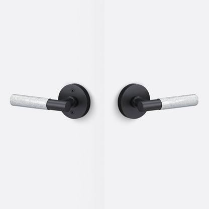 Sure-Loc AP101-RD-GRIP-KN Knurled Grip Passage Door Lever with Aspra Round Rosette.