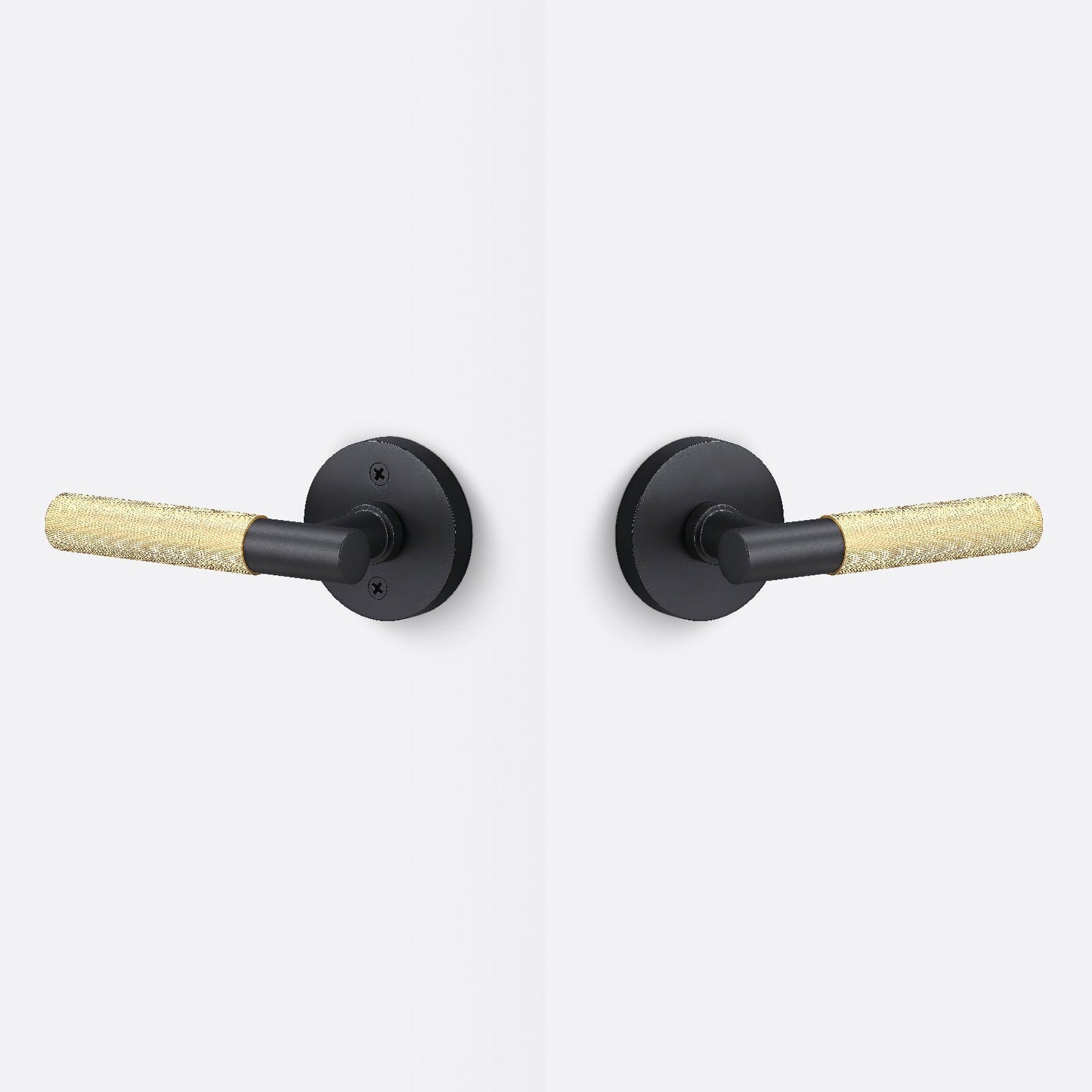 Sure-Loc AP101-RD-GRIP-KN Knurled Grip Passage Door Lever with Aspra Round Rosette.