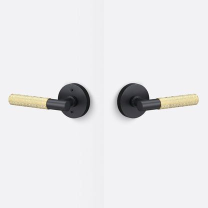 Sure-Loc AP101-RD-GRIP-KN Knurled Grip Passage Door Lever with Aspra Round Rosette.
