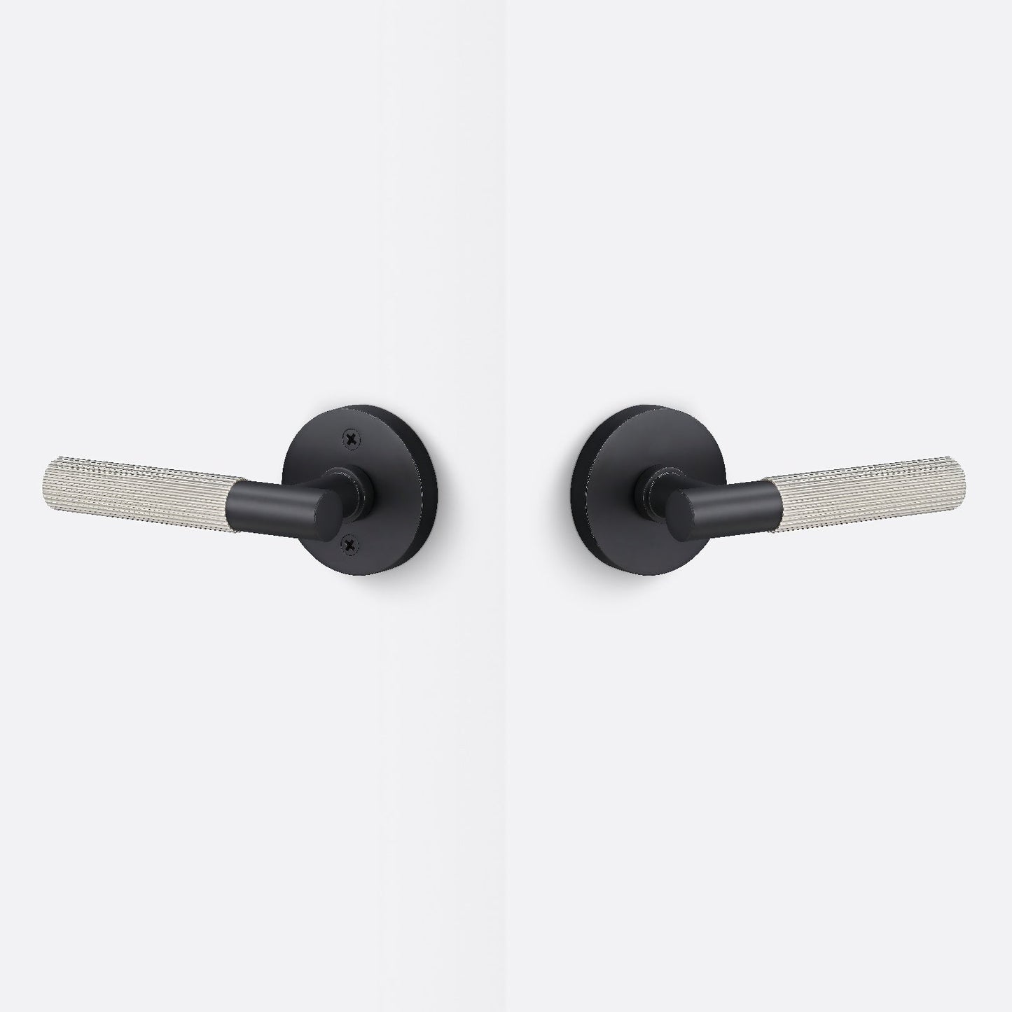 Sure-Loc AP101-RD-GRIP-KN Straight Knurled Grip Passage Door Lever with Aspra Round Rosette.