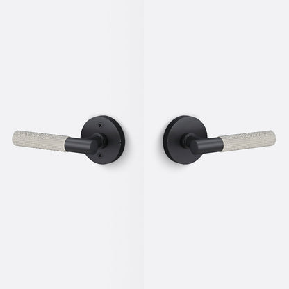 Sure-Loc AP101-RD-GRIP-KN Straight Knurled Grip Passage Door Lever with Aspra Round Rosette.