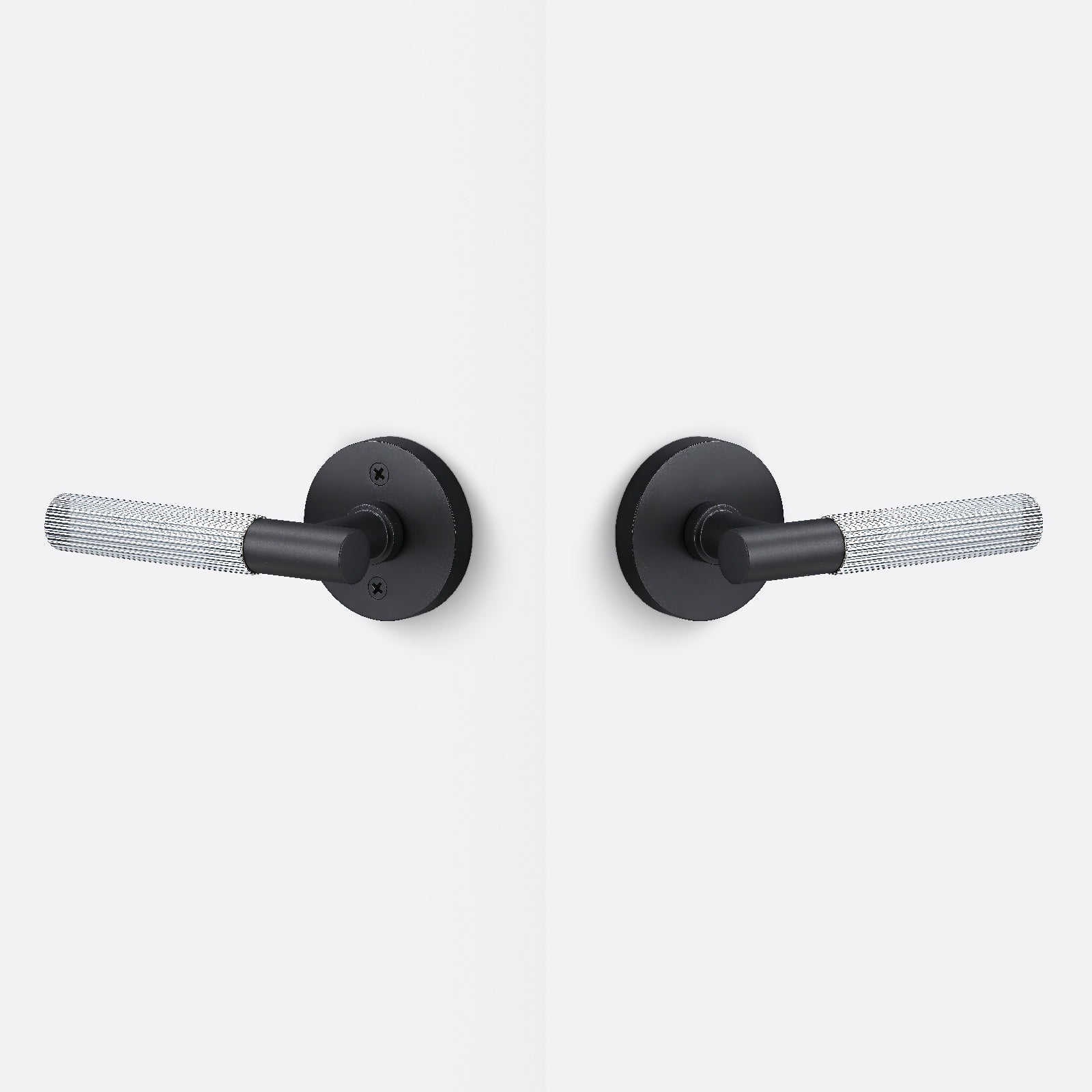 Sure-Loc AP101-RD-GRIP-KN Straight Knurled Grip Passage Door Lever with Aspra Round Rosette.