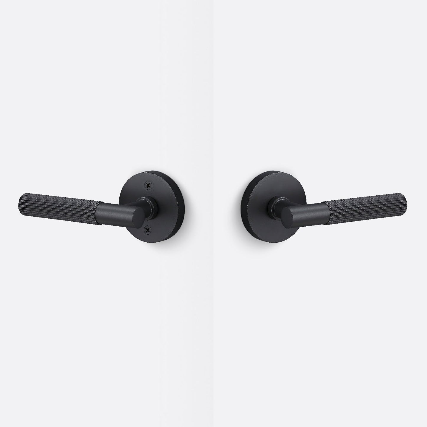 Sure-Loc AP101-RD-GRIP-KN Straight Knurled Grip Passage Door Lever with Aspra Round Rosette.