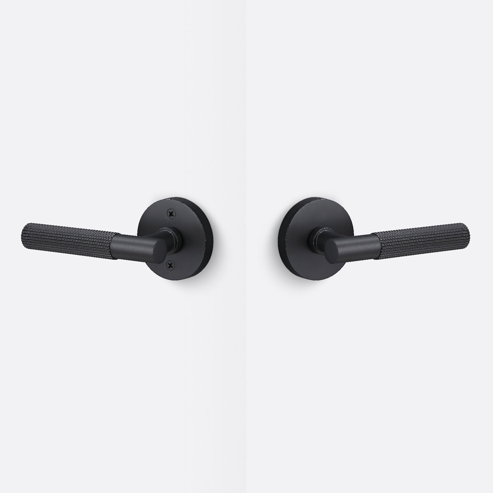 Sure-Loc AP101-RD-GRIP-KN Straight Knurled Grip Passage Door Lever with Aspra Round Rosette.