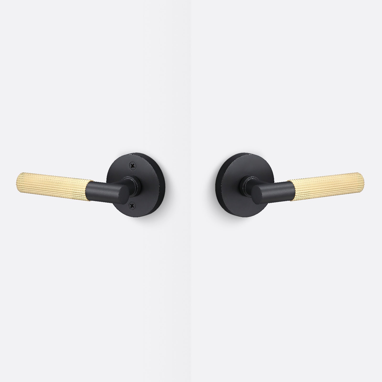 Sure-Loc AP101-RD-GRIP-KN Straight Knurled Grip Passage Door Lever with Aspra Round Rosette.