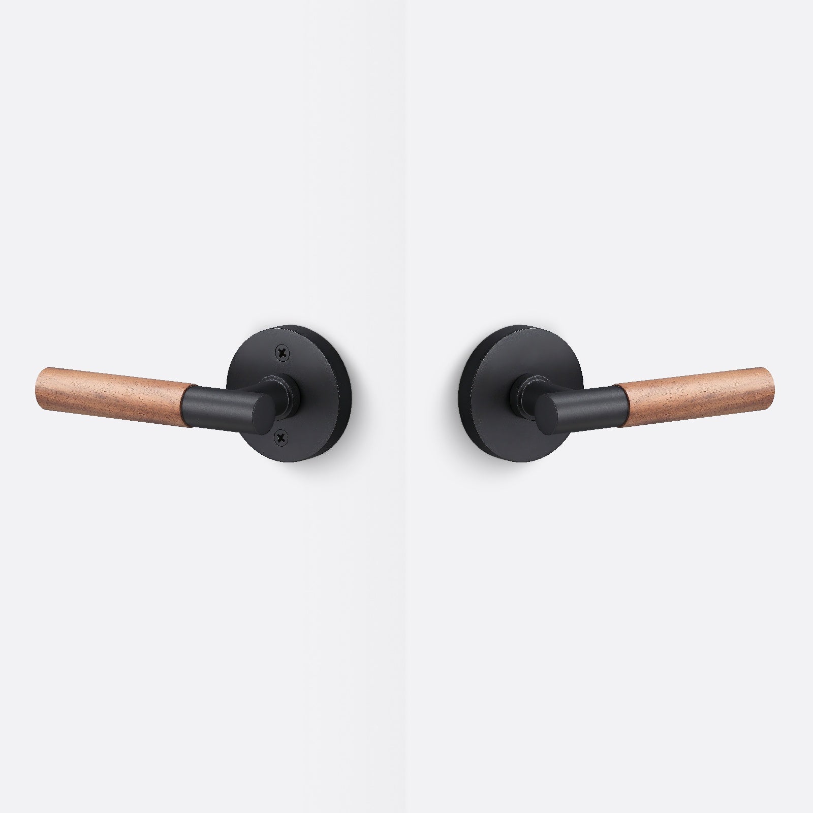 Sure-Loc AP101-RD-GRIP-WN Walnut Grip Passage Door Lever with Aspra Round Rosette
