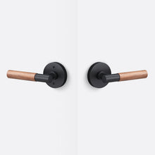 Sure-Loc AP101-RD-GRIP-WN Walnut Grip Passage Door Lever with Aspra Round Rosette